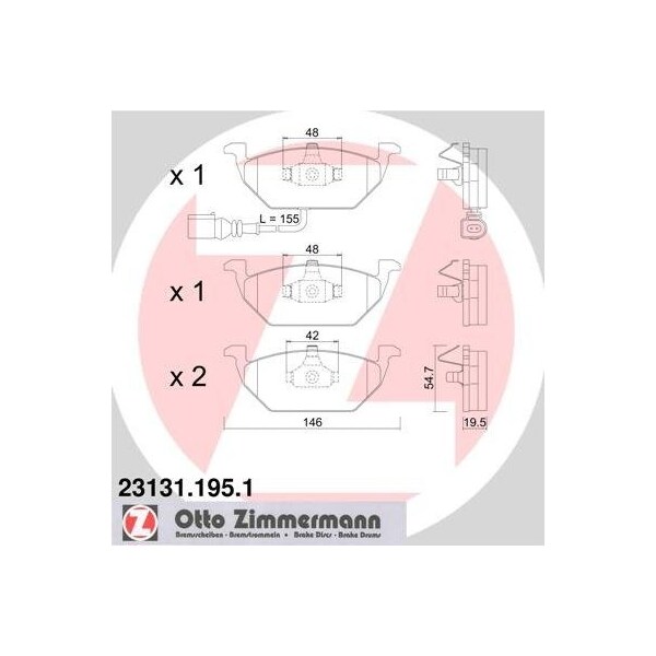 Brake Pad Set,231311951